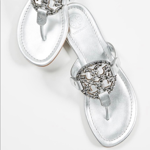 NEW• Tory Burch Miller Embellished Sandals - Picture 9 of 9